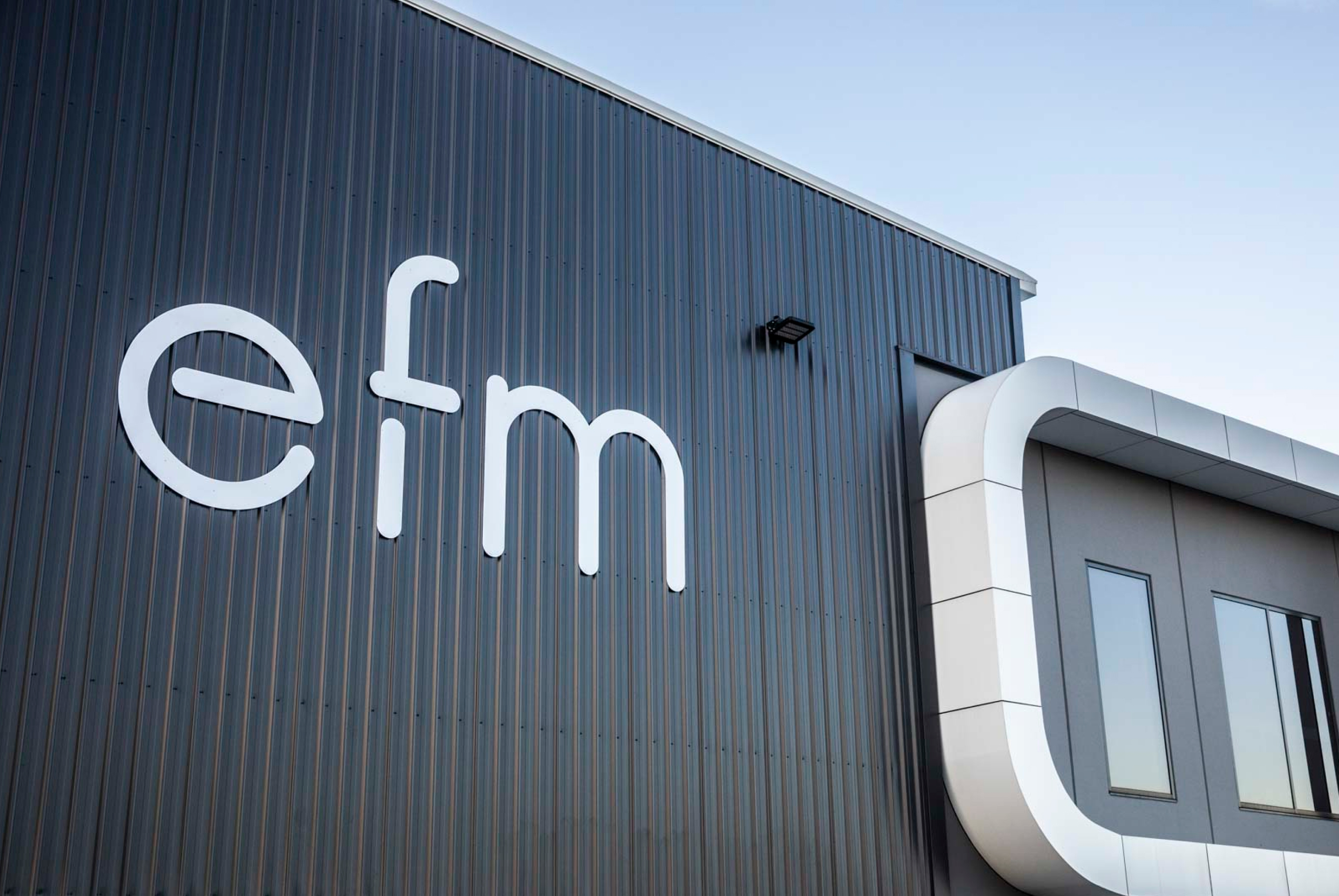 exterior shot of efm warehouse in Altona